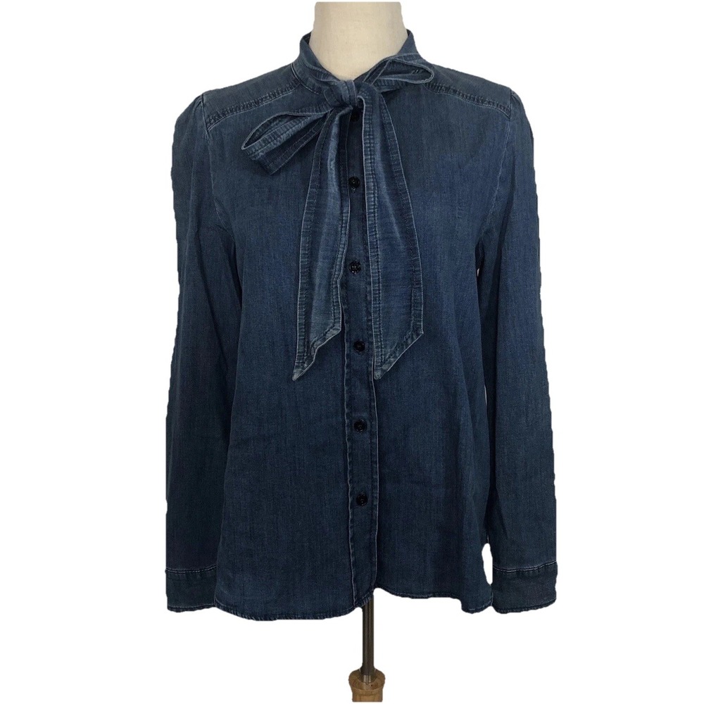 MARELLA Sport Jean Neck Tie Western Capsule Old Money Women's 42 Top